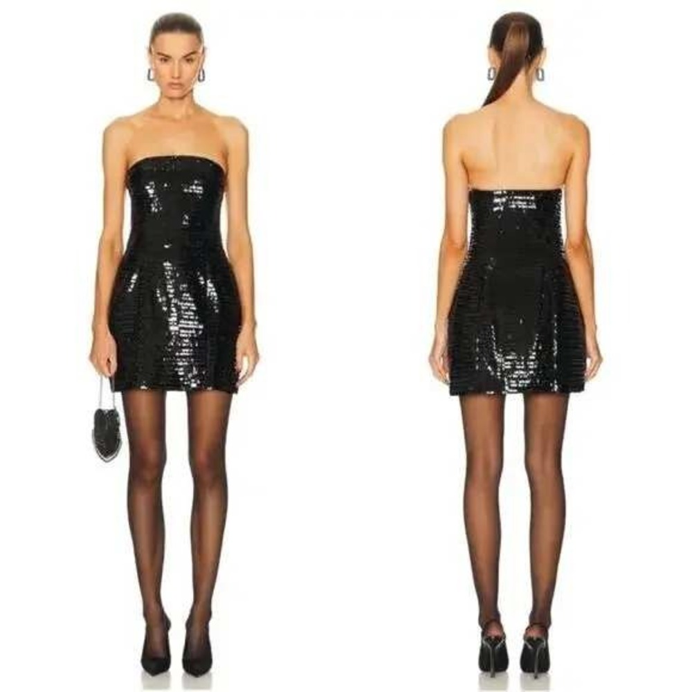 A.L.C. Elsie Sequin Mini Dress in‎ Black Size 8 New with Tags